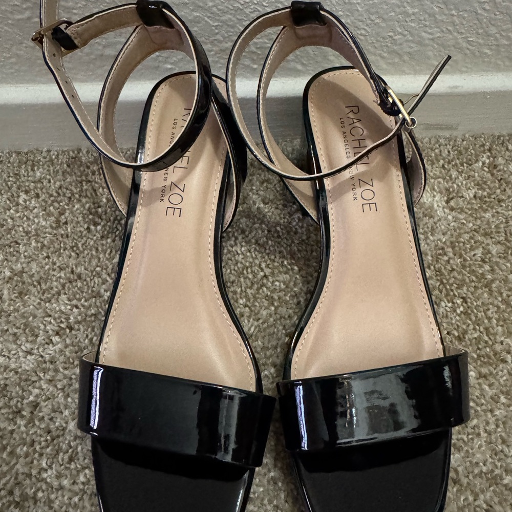 Rachel Zoe Black Patent Leather Heels with Stiletto Design